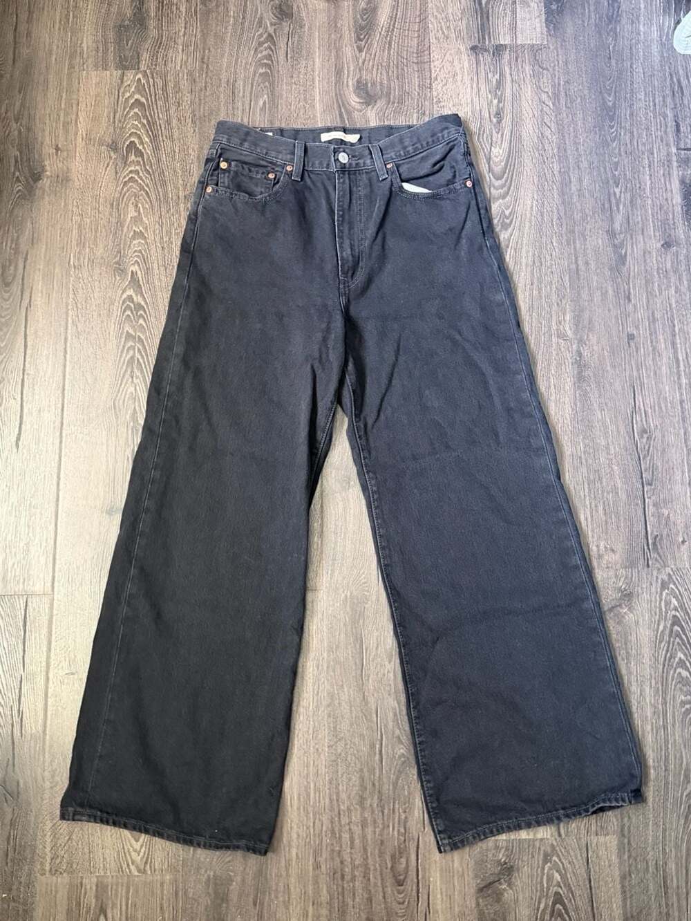 Levi's Premium Ribcage Wide Leg Black Jeans